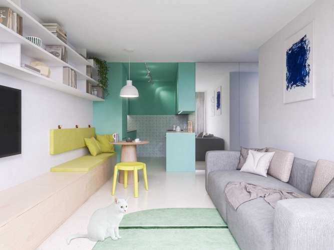 Krč - rekonstrukce bytu v panelovém domě1